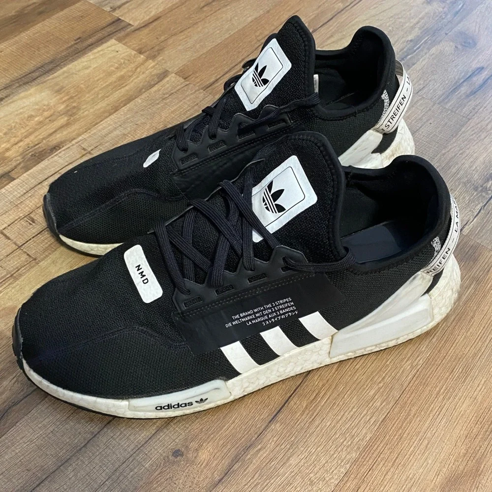 Adidas NMD_V3 Mens Core Black White Running‎ Shoes GX6367 Size 14